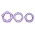 Набор из 3 фиолетовых эрекционных колец Stay Hard Beaded Cockrings - Blush Novelties - в Хабаровске купить с доставкой