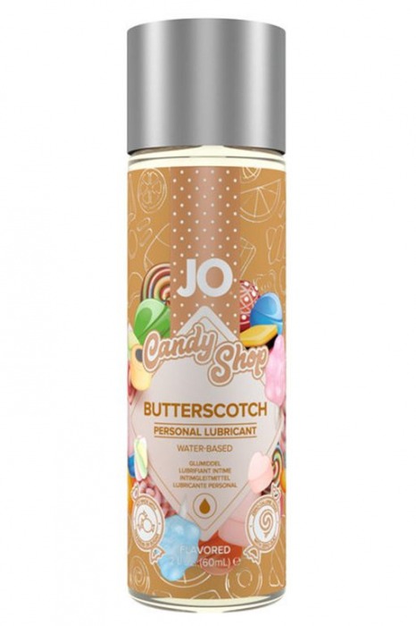 Смазка на водной основе Candy Shop Butterscotch с ароматом ирисок - 60 мл. - System JO - купить с доставкой в Хабаровске