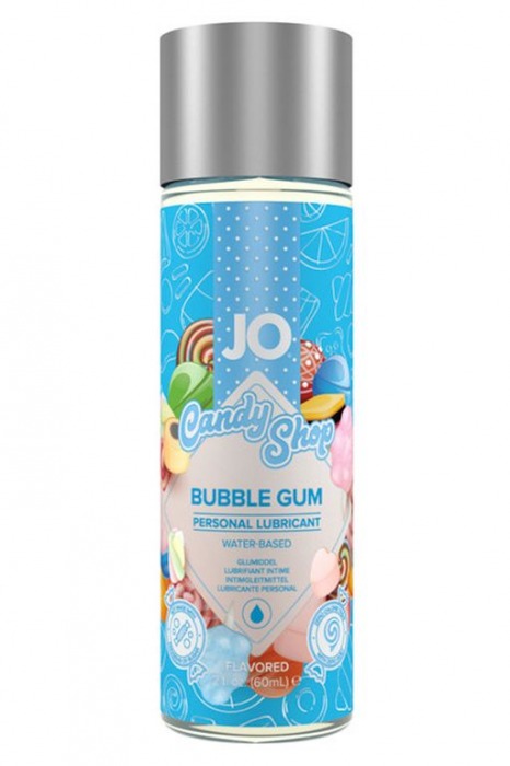 Смазка на водной основе Candy Shop Bubblegum с ароматом жвачки - 60 мл. - System JO - купить с доставкой в Хабаровске