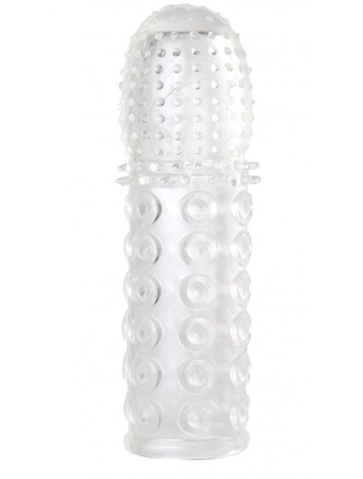 Прозрачная закрытая гелевая насадка - 13,5 см. - Toyfa Basic - в Хабаровске купить с доставкой