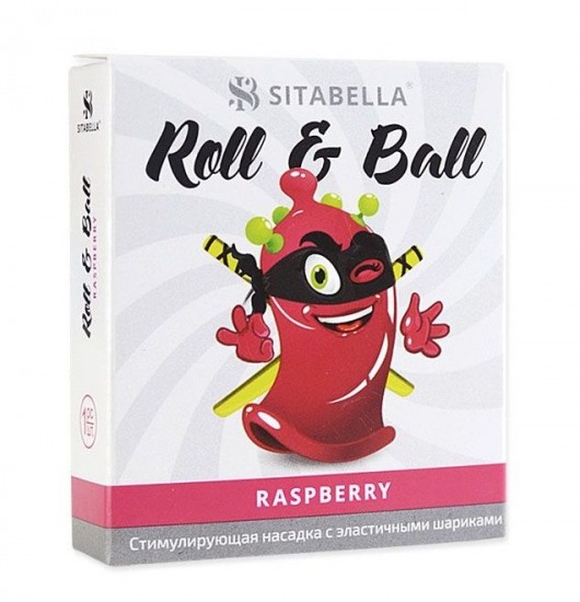 Стимулирующий презерватив-насадка Roll   Ball Raspberry - Sitabella - купить с доставкой в Хабаровске
