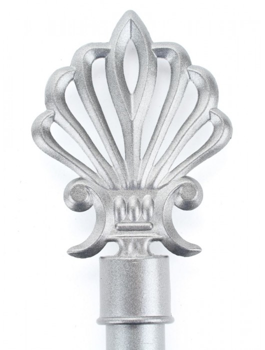 Черная плеть из кожи Gray с серебристой ручкой - 64 см. - БДСМ Арсенал - купить с доставкой в Хабаровске