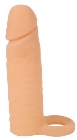 Насадка на фаллос с кольцом для мошонки - 16 см. - Sex Expert - в Хабаровске купить с доставкой