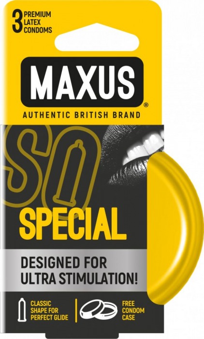 Презервативы с точками и рёбрами в железном кейсе MAXUS Special - 3 шт. - Maxus - купить с доставкой в Хабаровске