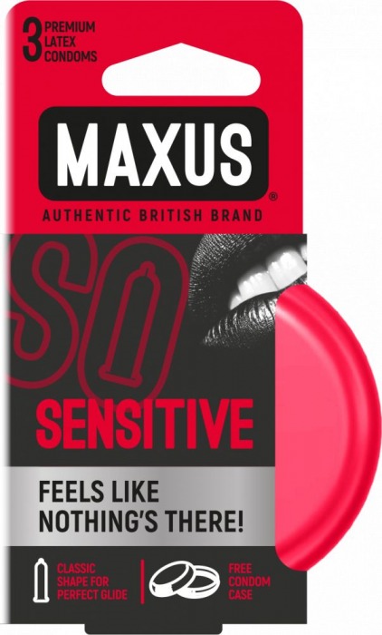 Ультратонкие презервативы в железном кейсе MAXUS Sensitive - 3 шт. - Maxus - купить с доставкой в Хабаровске