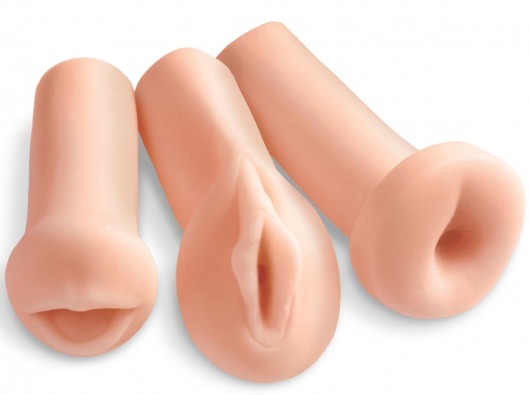 Комплект из 3 мастурбаторов All 3 Holes: вагина, анус, ротик - Pipedream - в Хабаровске купить с доставкой