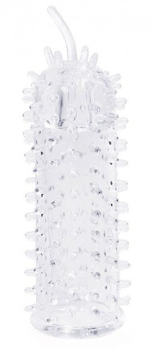 Закрытая рельефная насадка Crystal sleeve с усиками - 12 см. - Erowoman-Eroman - в Хабаровске купить с доставкой