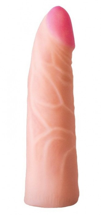 Фаллическая насадка на трусики харнесс - 17,5 см. - LOVETOY (А-Полимер) - купить с доставкой в Хабаровске