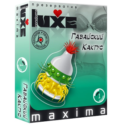 Презерватив LUXE Maxima  Гавайский Кактус  - 1 шт. - Luxe - купить с доставкой в Хабаровске