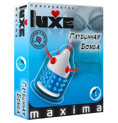 Презерватив LUXE Maxima  Глубинная бомба  - 1 шт. - Luxe - купить с доставкой в Хабаровске