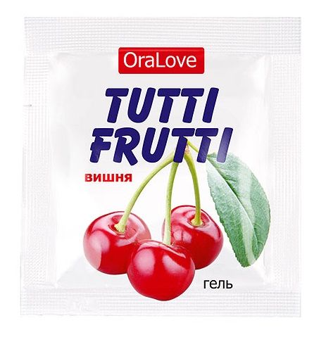 Пробник гель-смазки Tutti-frutti с вишнёвым вкусом - 4 гр. - Биоритм - купить с доставкой в Хабаровске