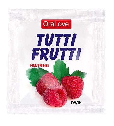 Пробник гель-смазки Tutti-frutti с малиновым вкусом - 4 гр. - Биоритм - купить с доставкой в Хабаровске