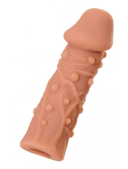 Телесная реалистичная насадка KOKOS Extreme Sleeve 06 с дополнительной стимуляцией - 12,7 см. - KOKOS - в Хабаровске купить с доставкой