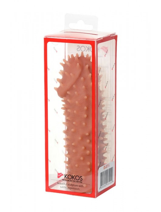 Телесная реалистичная насадка KOKOS Extreme Sleeve 07 с дополнительной стимуляцией - 12,7 см. - KOKOS - в Хабаровске купить с доставкой