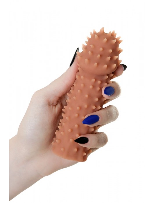 Телесная реалистичная насадка KOKOS Extreme Sleeve 07 с дополнительной стимуляцией - 12,7 см. - KOKOS - в Хабаровске купить с доставкой