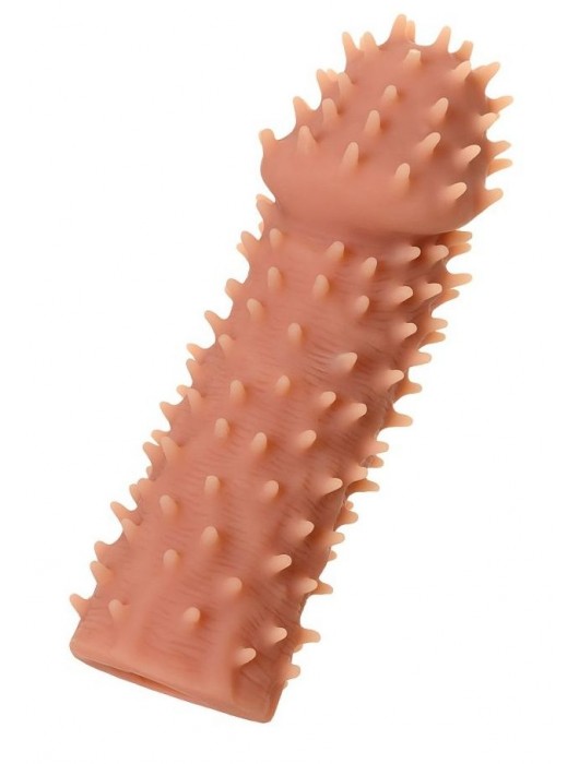 Телесная реалистичная насадка KOKOS Extreme Sleeve 07 с дополнительной стимуляцией - 12,7 см. - KOKOS - в Хабаровске купить с доставкой