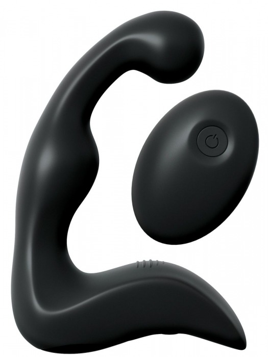 Черный вибромассажер простаты с пультом ДУ Control P-Spot Pro - Pipedream - в Хабаровске купить с доставкой