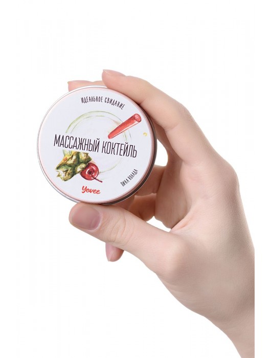 Массажная свеча «Массажный коктейль» с ароматом пина колады - 30 мл. - ToyFa - купить с доставкой в Хабаровске