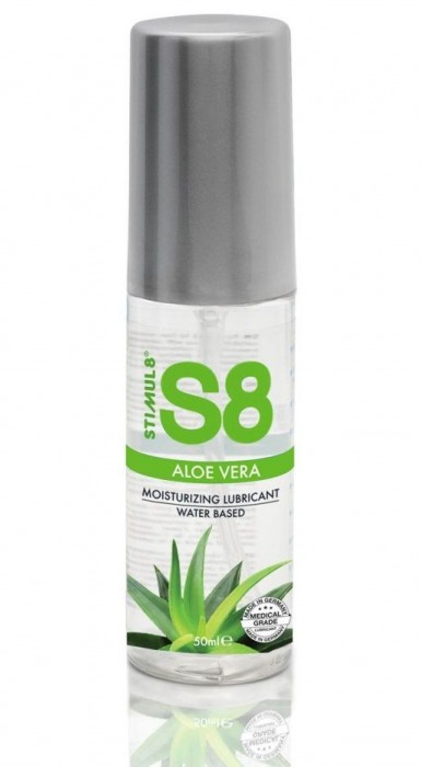 Лубрикант на водной основе S8 Aloe Vera Lube с алоэ вера - 50 мл. - Stimul8 - купить с доставкой в Хабаровске