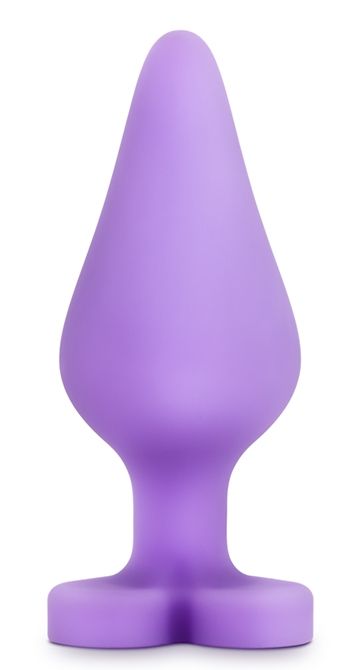 Фиолетовая анальная пробка Naughty Candy Heart Do Me Now - 8,9 см. - Blush Novelties - купить с доставкой в Хабаровске