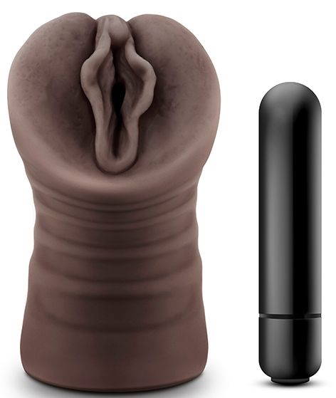 Коричневый мастурбатор-вагина Alexis - Blush Novelties - в Хабаровске купить с доставкой