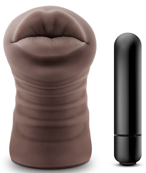 Коричневый мастурбатор-ротик Renee - Blush Novelties - в Хабаровске купить с доставкой