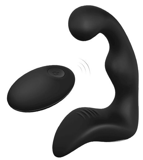 Черный вибромассажер простаты REMOTE BOOTY PLEASER - Dream Toys - в Хабаровске купить с доставкой