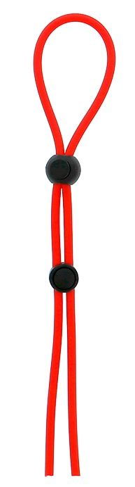 Красное лассо на пенис с двумя бусинами STRETCHY LASSO CAGE - Dream Toys - в Хабаровске купить с доставкой