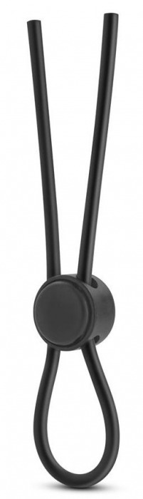 Черное силиконовое лассо на пенис SILICONE LOOP COCK RING - Blush Novelties - в Хабаровске купить с доставкой