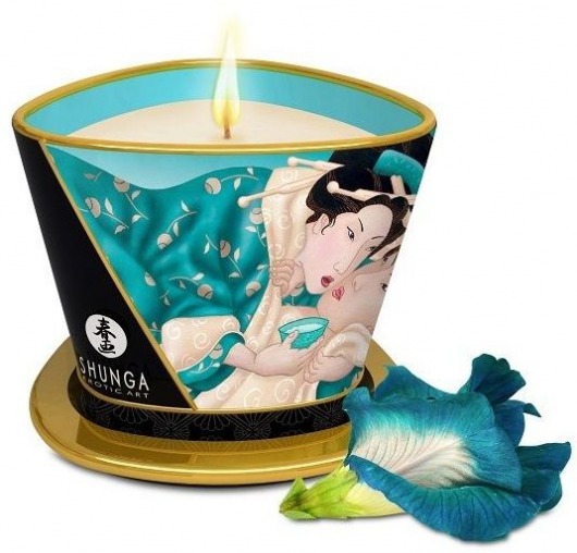 Массажная свеча Island Blossoms - 170 мл. - Shunga - купить с доставкой в Хабаровске