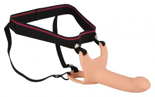 Силиконовый полый страпон на ремнях Silicone Strap-on - 16 см. - Orion - купить с доставкой в Хабаровске