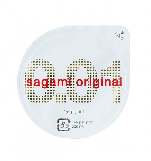 Супертонкий презерватив Sagami Original 0.01 - 1 шт. - Sagami - купить с доставкой в Хабаровске