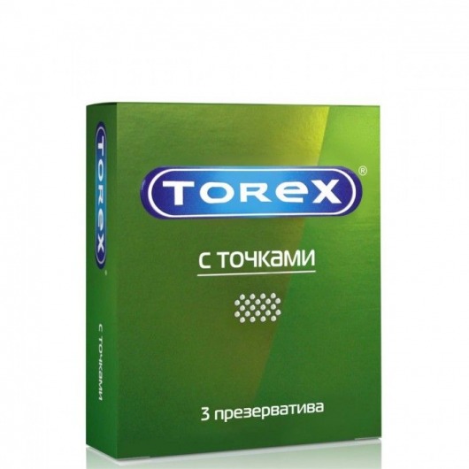 Текстурированные презервативы Torex  С точками  - 3 шт. - Torex - купить с доставкой в Хабаровске