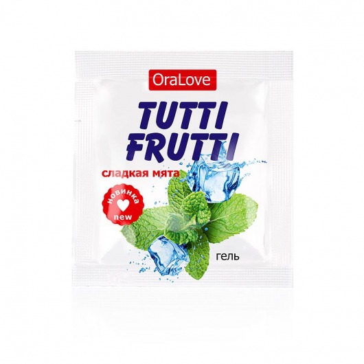 Пробник гель-смазки Tutti-frutti со вкусом мяты - 4 гр. - Биоритм - купить с доставкой в Хабаровске