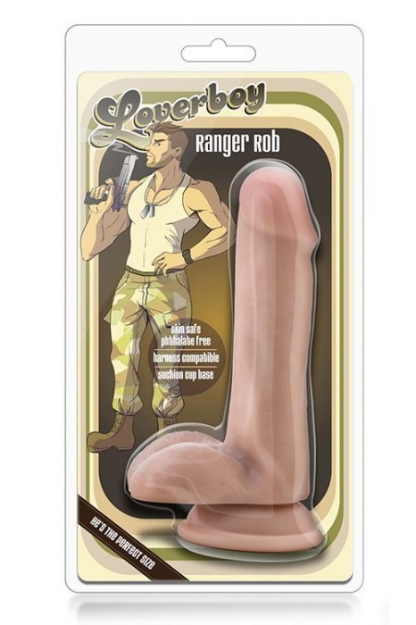 Телесный реалистичный фаллоимитатор RANGER ROB - 15,2 см. - Blush Novelties