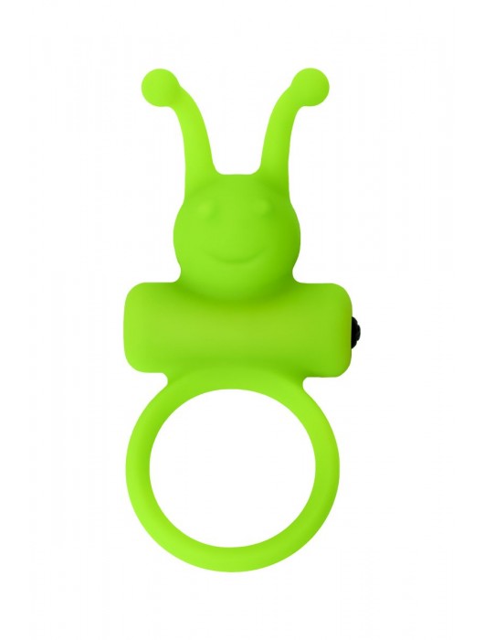 Зеленое эрекционное виброкольцо на пенис Cock Ring - A-toys - в Хабаровске купить с доставкой
