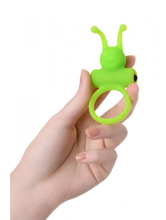Зеленое эрекционное виброкольцо на пенис Cock Ring - A-toys - в Хабаровске купить с доставкой
