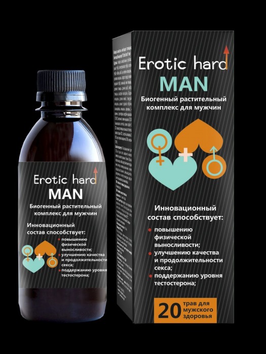 Мужской биогенный концентрат для усиления эрекции Erotic hard Man - 250 мл. - Erotic Hard - купить с доставкой в Хабаровске