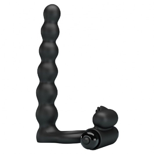 Черная насадка для двойной стимуляции Hercules Penis Sheath III - 15,3 см. - Baile - купить с доставкой в Хабаровске