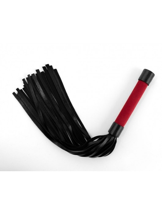 Красно-черная плеть My Rules - 43 см. - БДСМ Арсенал - купить с доставкой в Хабаровске