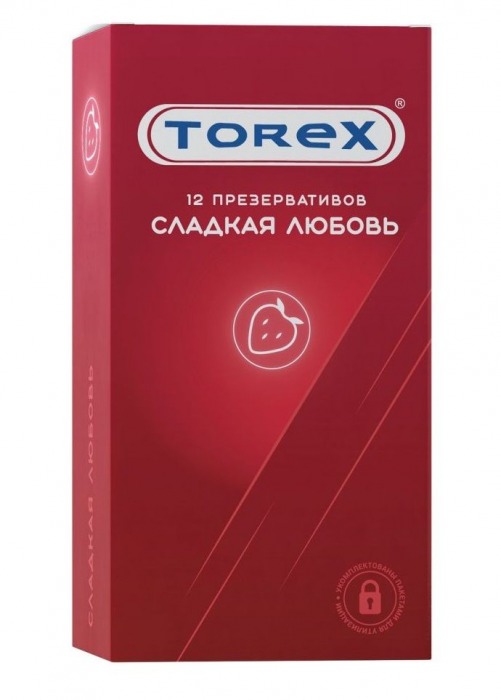 Презервативы Torex  Сладкая любовь  с ароматом клубники - 12 шт. - Torex - купить с доставкой в Хабаровске