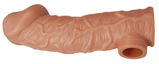 Телесная насадка на фаллос с фиксацией мошонки EXTREME SLEEVE - 15,6 см. - KOKOS - в Хабаровске купить с доставкой