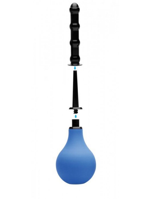 Анальный душ с 3 насадками Premium One-way Valve Anal Douche Set - XR Brands - купить с доставкой в Хабаровске