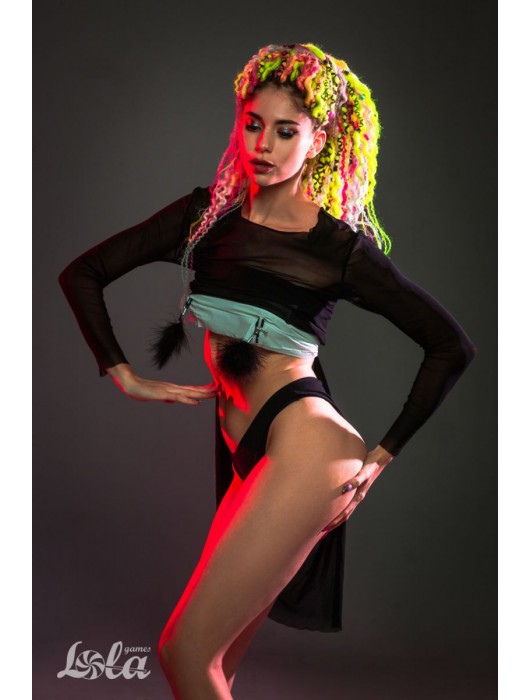 Зажимы на соски с черным пухом Euphoric - Lola Games - купить с доставкой в Хабаровске