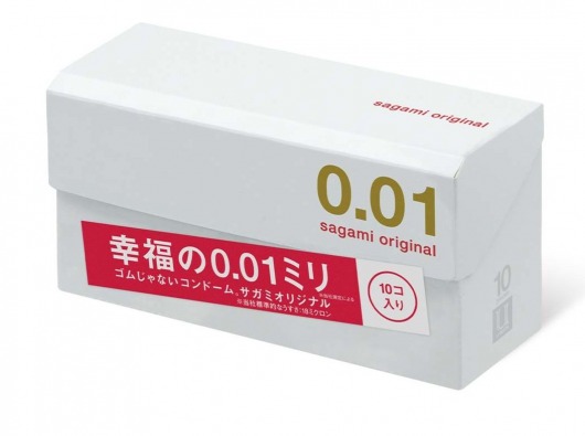 Супер тонкие презервативы Sagami Original 0.01 - 10 шт. - Sagami - купить с доставкой в Хабаровске
