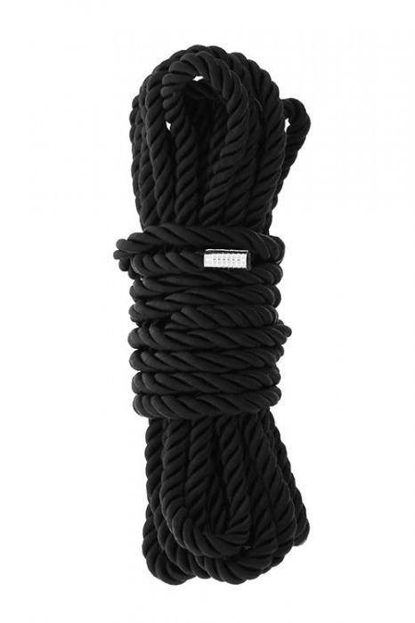 Черная веревка для шибари DELUXE BONDAGE ROPE - 5 м. - Dream Toys - купить с доставкой в Хабаровске