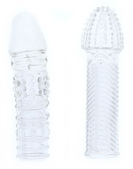Комплект из 2 прозрачных насадок на пенис PENIS EXTENDER PACK - Dream Toys - в Хабаровске купить с доставкой