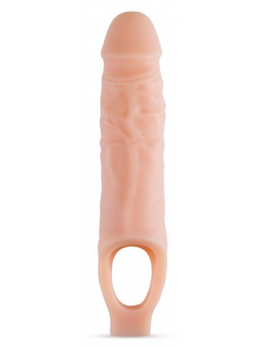 Телесный реалистичный фаллоудлинитель 9 Inch Silicone Cock Sheath Penis Extender - 22,86 см. - Blush Novelties - в Хабаровске купить с доставкой