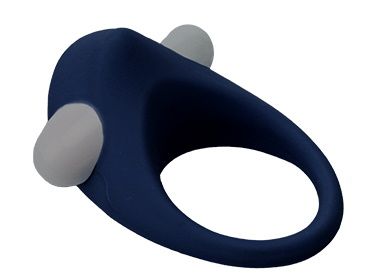 Гладкое синее эрекционное виброкольцо STIMU RING - Dream Toys - в Хабаровске купить с доставкой