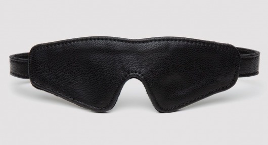 Черная плотная маска на глаза Bound to You Faux Leather Blindfold - Fifty Shades of Grey - купить с доставкой в Хабаровске